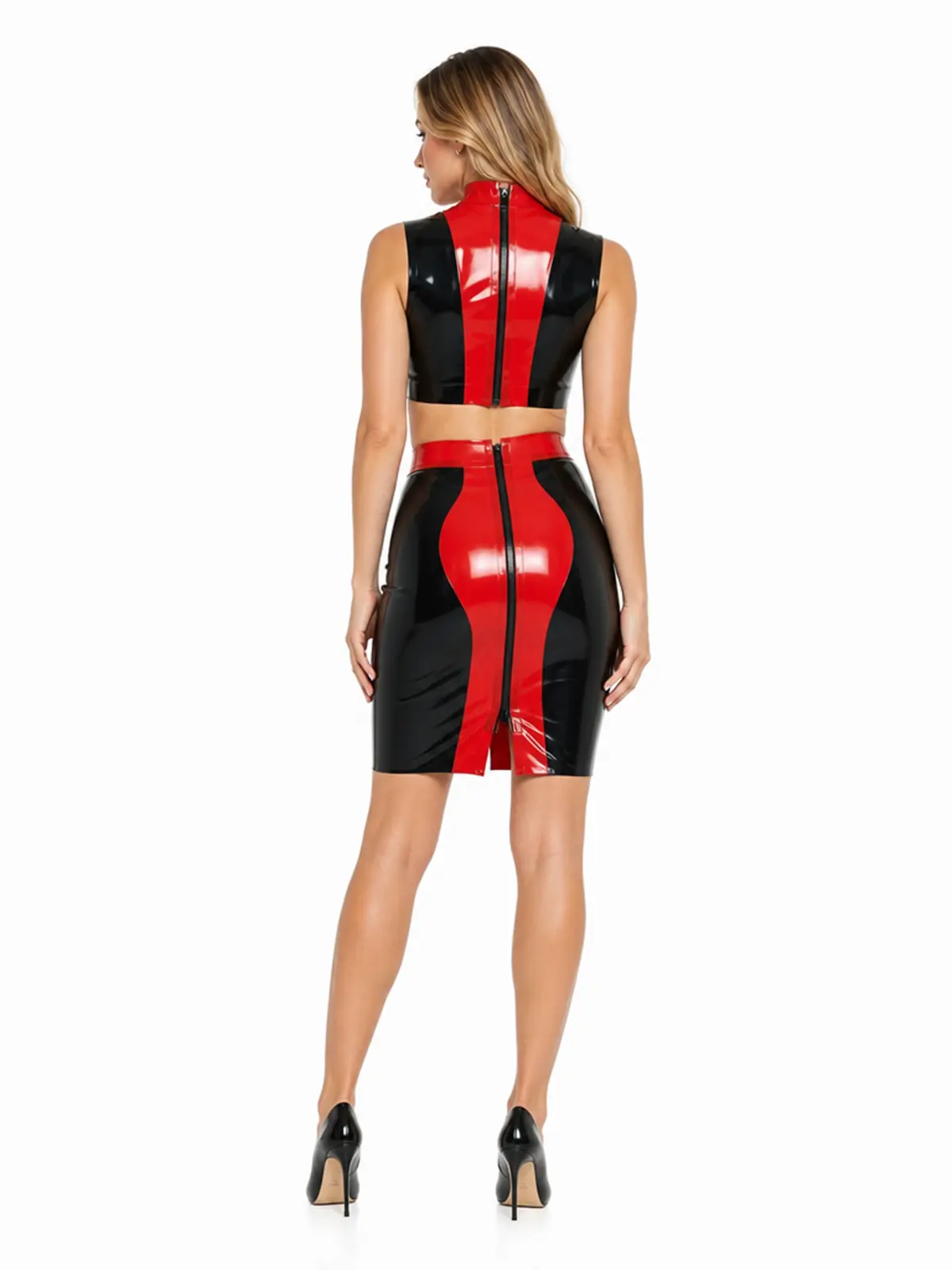 HJ2592-2.webp Latex The Costa Knee Length Skirt