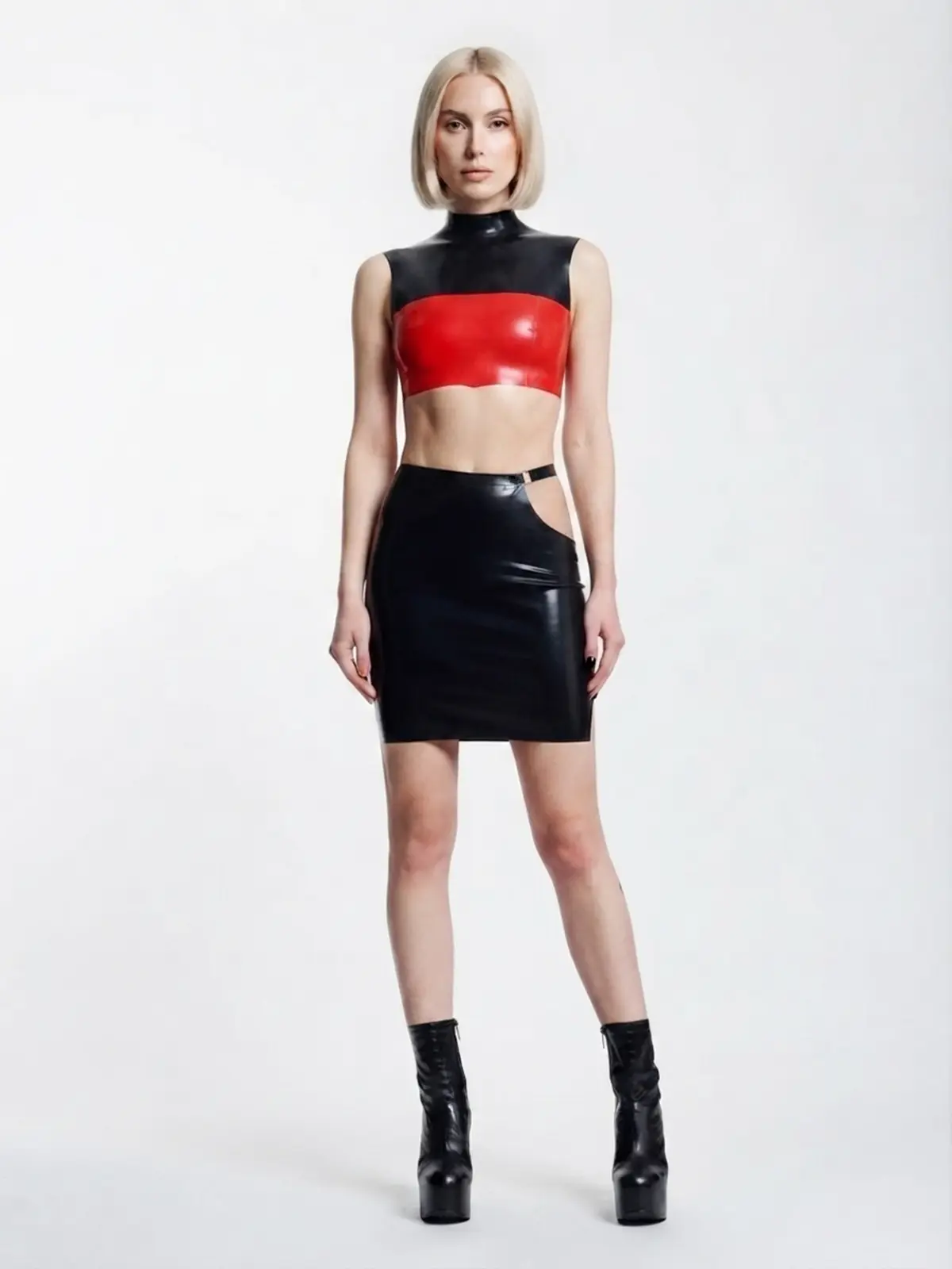 HJ2599-2.webp Latex The Marlena Cut Out Mini Skirt