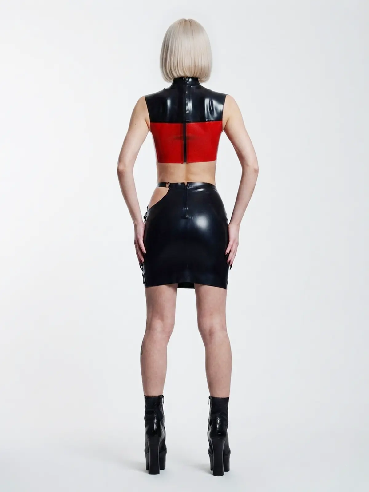 HJ2599-3.webp Latex The Marlena Cut Out Mini Skirt